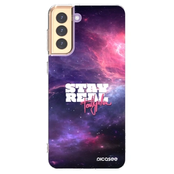 Picasee silikonový průhledný obal pro Samsung Galaxy S21+ 5G G996F - Stay Real