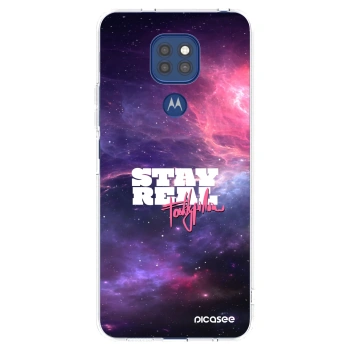 Picasee silikonový průhledný obal pro Motorola Moto G9 Play - Stay Real