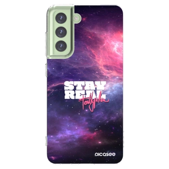 Picasee silikonový průhledný obal pro Samsung Galaxy S21 FE 5G - Stay Real