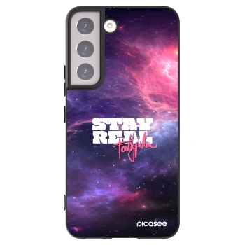 Picasee silikonový černý obal pro Samsung Galaxy S22 5G - Stay Real