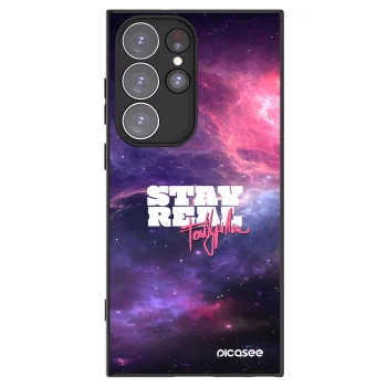 Picasee silikonový černý obal pro Samsung Galaxy S23 Ultra 5G - Stay Real