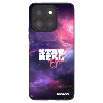 Picasee silikonový černý obal pro Honor X8c - Stay Real