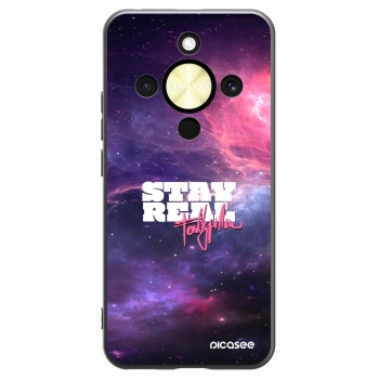 Picasee silikonový černý obal pro Honor Magic8 Lite 5G - Stay Real