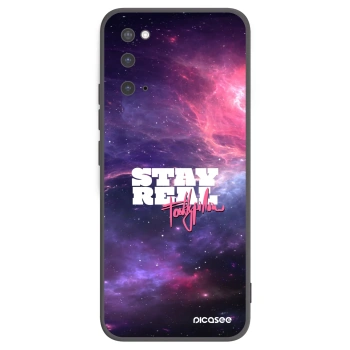 Picasee silikonový černý obal pro Samsung Galaxy S20 G980F - Stay Real