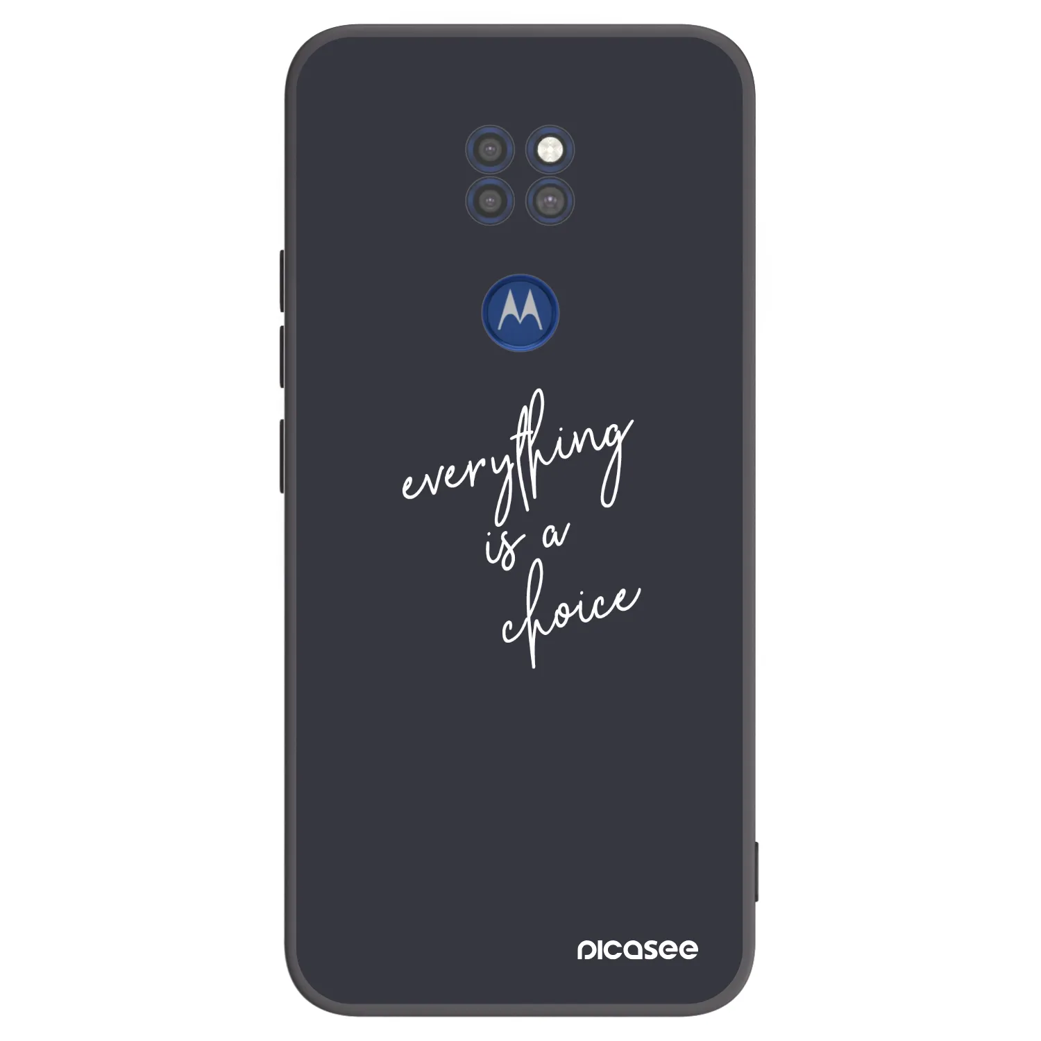 Picasee silikonový černý obal pro Motorola Moto G9 Play - Vše je na tobě