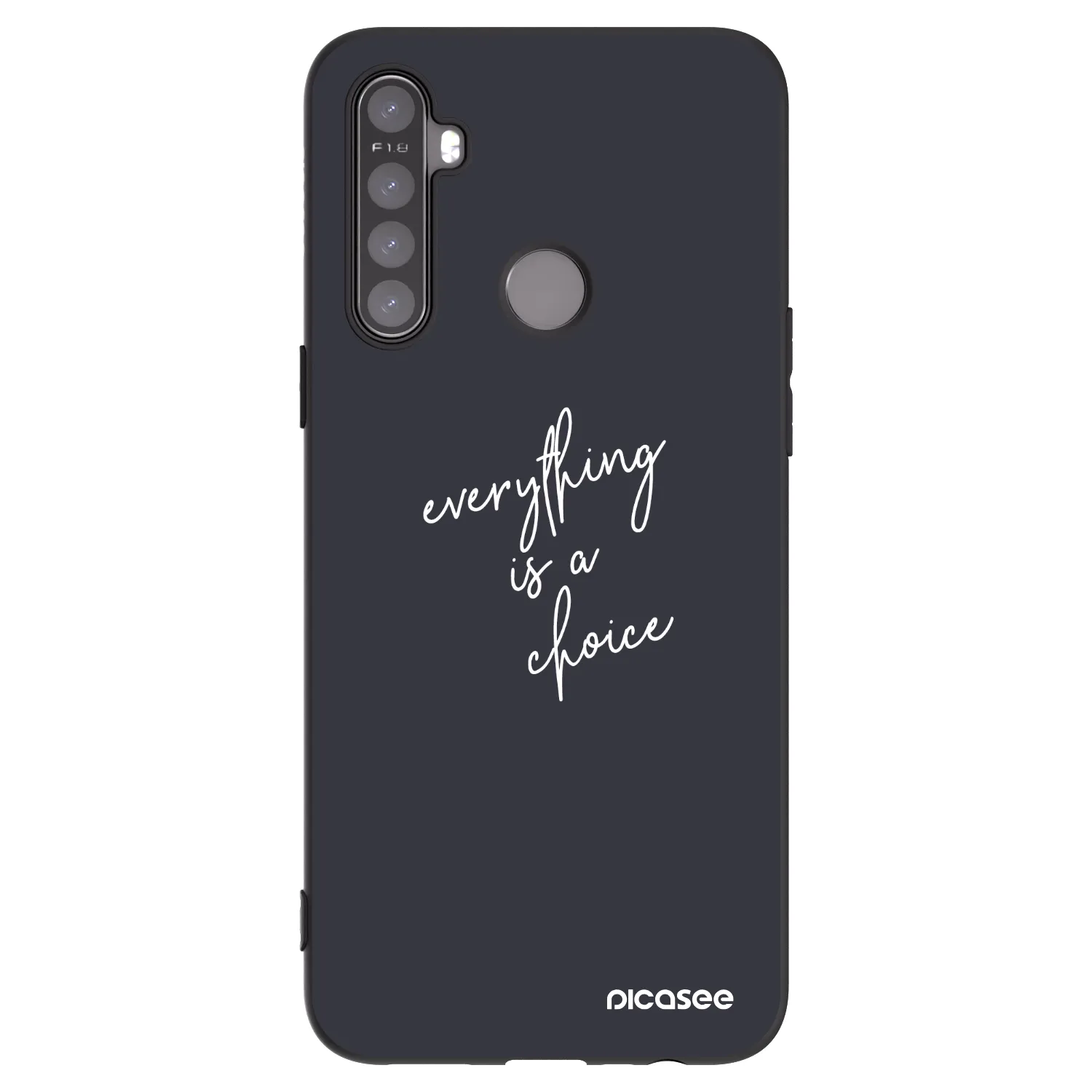 Picasee silikonový černý obal pro Realme 5 - Vše je na tobě