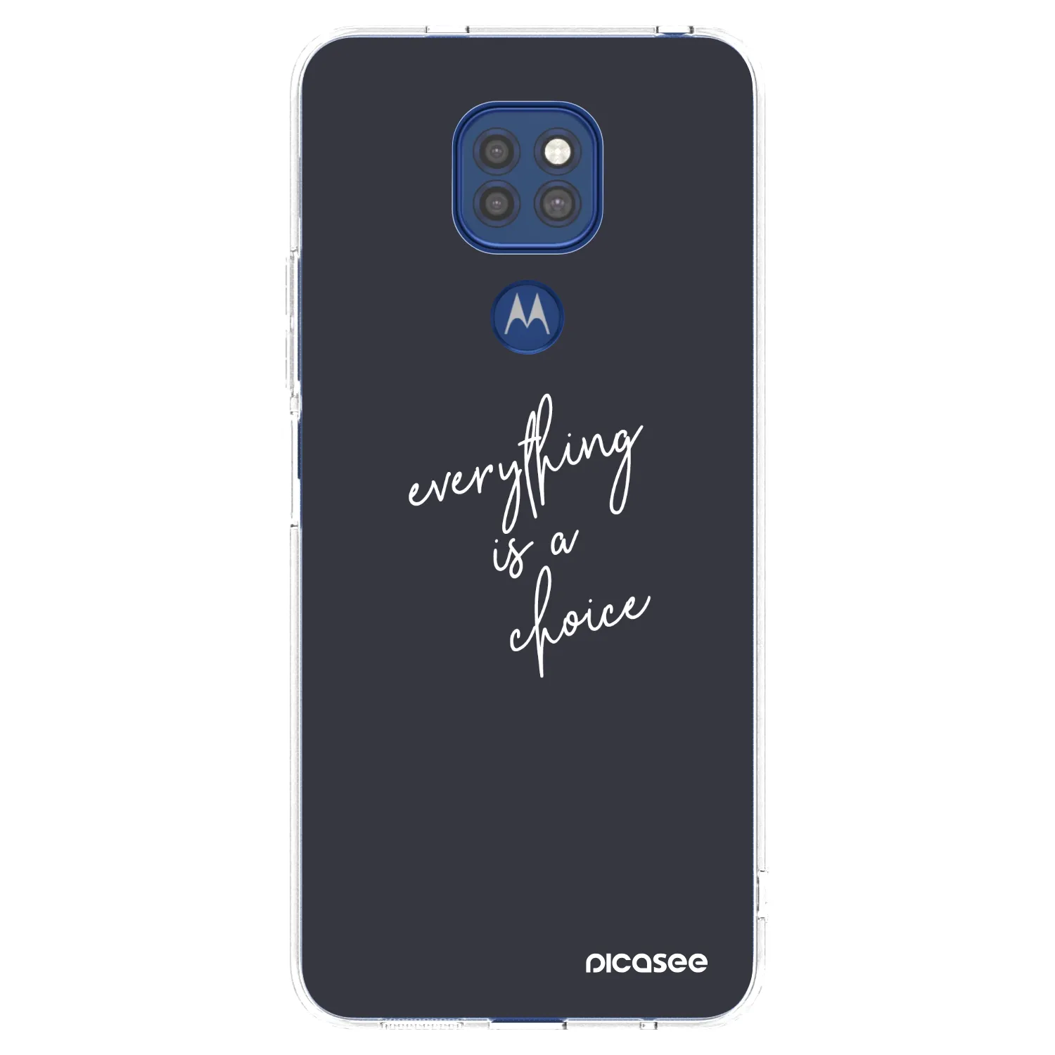 Picasee silikonový průhledný obal pro Motorola Moto G9 Play - Vše je na tobě