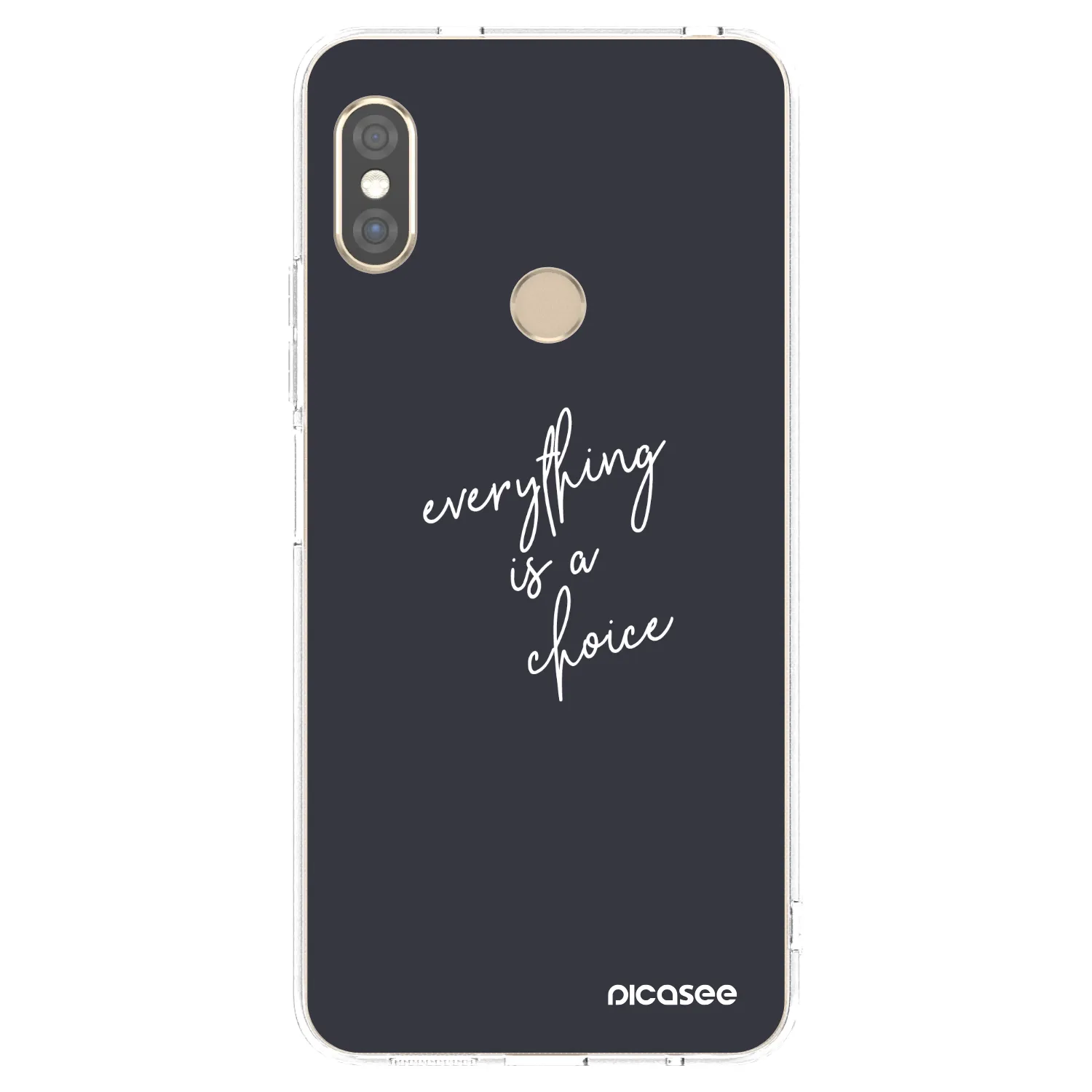 Picasee silikonový průhledný obal pro Xiaomi Redmi Note 5 Global - Vše je na tobě