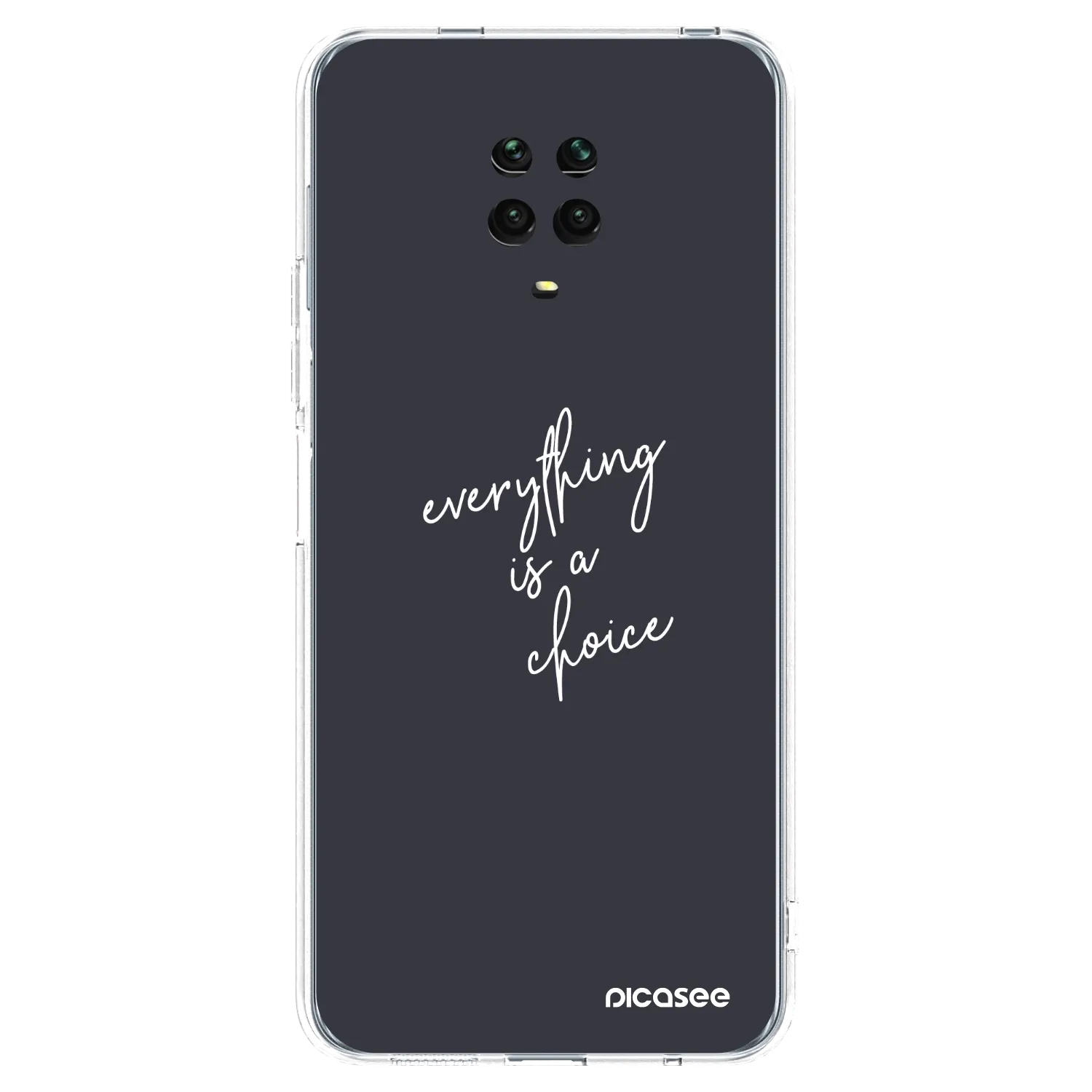 Picasee silikonový průhledný obal pro Xiaomi Redmi Note 9 Pro - Vše je na tobě