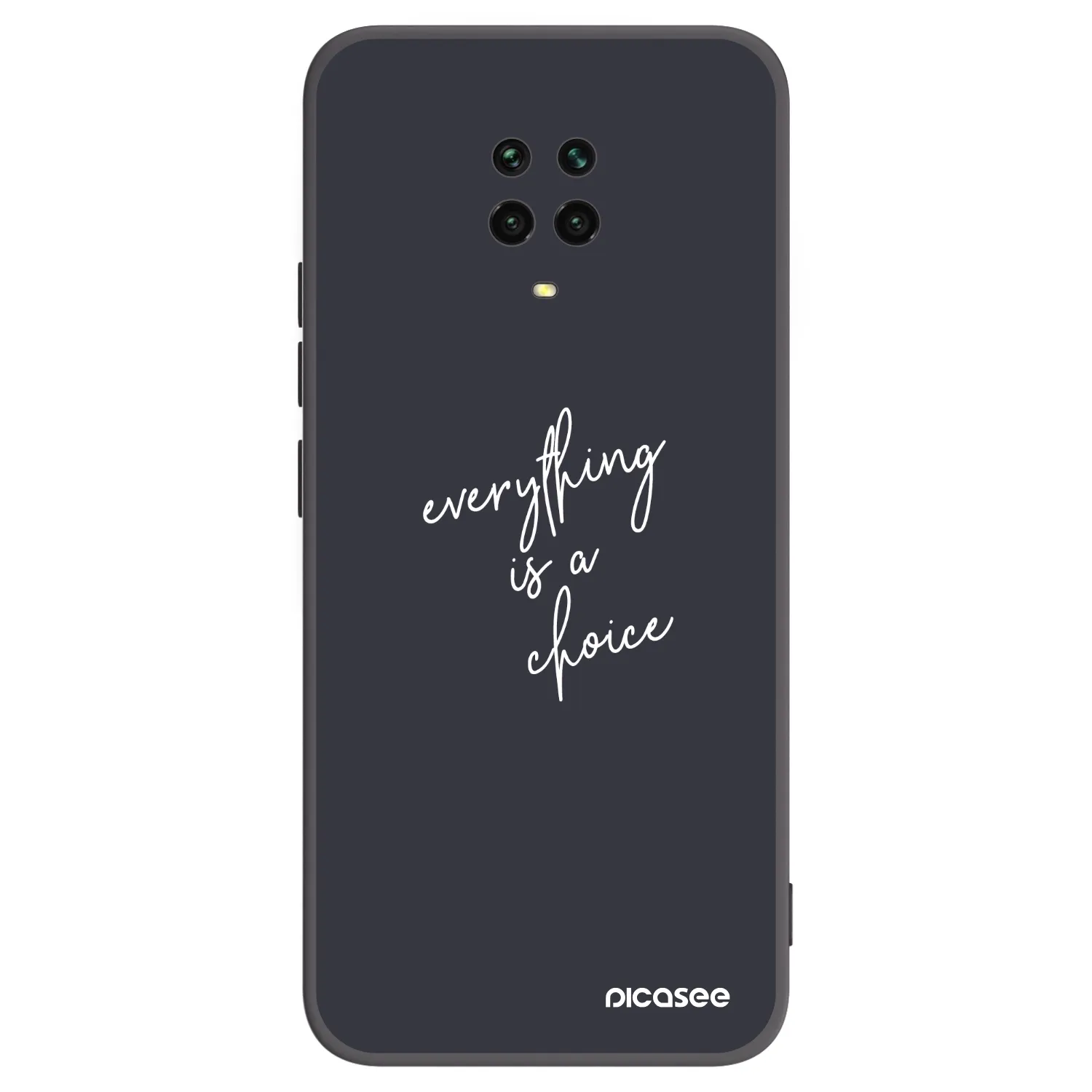 Picasee silikonový černý obal pro Xiaomi Redmi Note 9S - Vše je na tobě