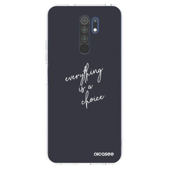 Picasee silikonový průhledný obal pro Xiaomi Redmi 9 - Vše je na tobě