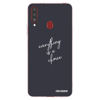 Picasee silikonový průhledný obal pro Samsung Galaxy A20s - Vše je na tobě
