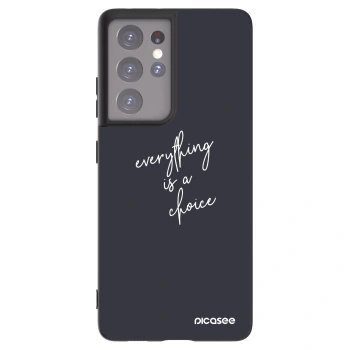 Picasee silikonový černý obal pro Samsung Galaxy S21 Ultra 5G G998B - Vše je na tobě