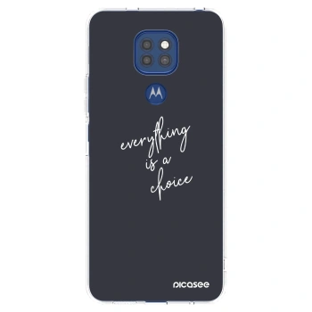 Picasee silikonový průhledný obal pro Motorola Moto G9 Play - Vše je na tobě