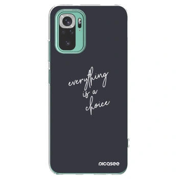Picasee silikonový průhledný obal pro Xiaomi Redmi Note 10 Pro - Vše je na tobě