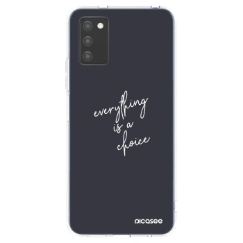 Picasee silikonový průhledný obal pro Samsung Galaxy A02s A025G - Vše je na tobě