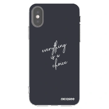 Picasee silikonový průhledný obal pro Apple iPhone X/XS - Vše je na tobě