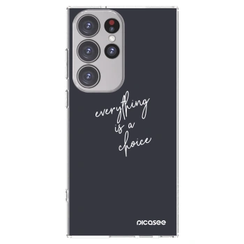 Picasee silikonový průhledný obal pro Samsung Galaxy S23 Ultra 5G - Vše je na tobě
