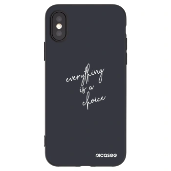 Picasee silikonový černý obal pro Apple iPhone X/XS - Vše je na tobě