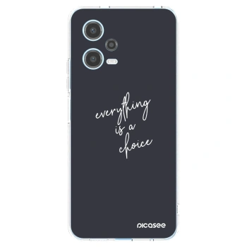 Picasee silikonový průhledný obal pro Xiaomi Redmi Note 12 5G - Vše je na tobě