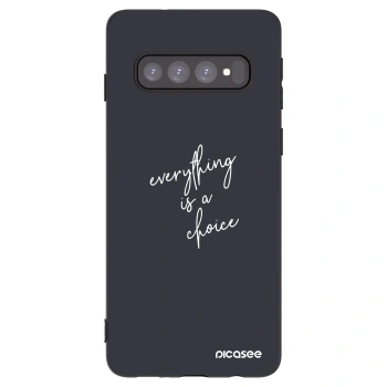 Picasee silikonový černý obal pro Samsung Galaxy S10 G973 - Vše je na tobě