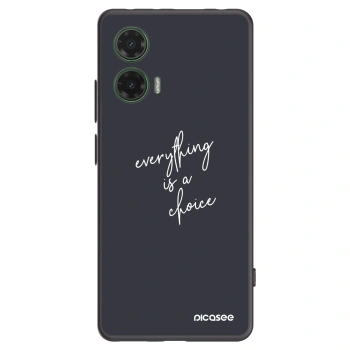 Picasee silikonový černý obal pro Motorola Moto G35 5G - Vše je na tobě