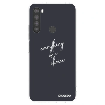 Picasee silikonový průhledný obal pro Xiaomi Redmi Note 8 - Vše je na tobě