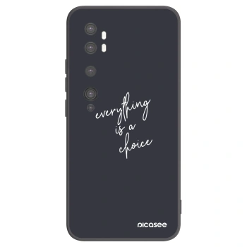Picasee silikonový černý obal pro Xiaomi Mi Note 10 (Pro) - Vše je na tobě