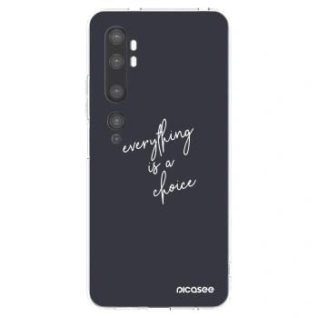 Picasee silikonový průhledný obal pro Xiaomi Mi Note 10 (Pro) - Vše je na tobě