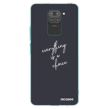 Picasee silikonový černý obal pro Xiaomi Redmi Note 9 - Vše je na tobě