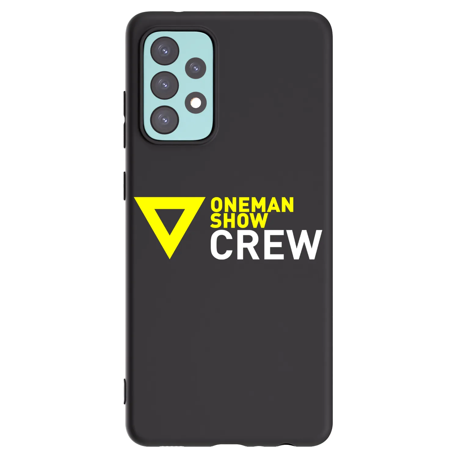 Picasee silikonový černý obal pro Samsung Galaxy A72 A725F - ONEMANSHOW CREW