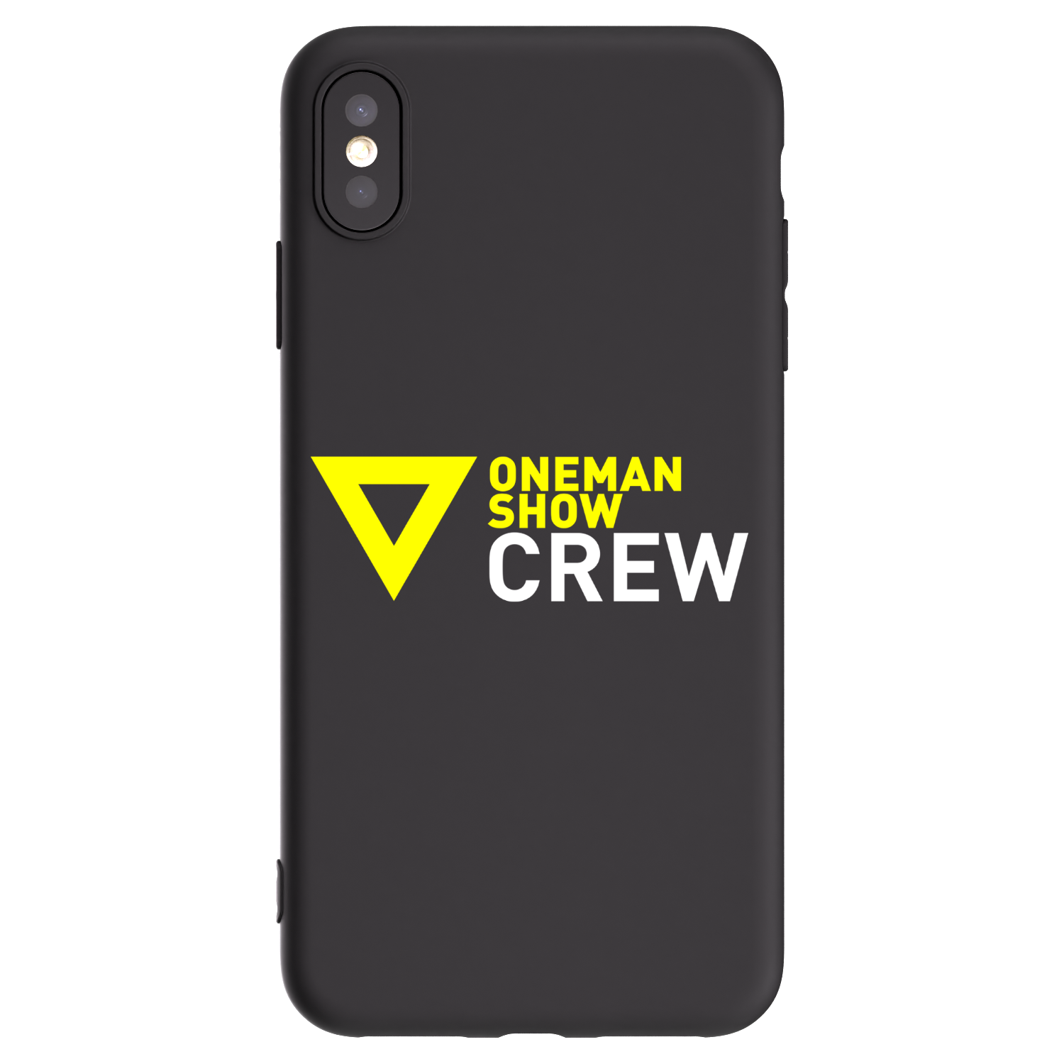 Picasee silikonový černý obal pro Apple iPhone XS Max - ONEMANSHOW CREW