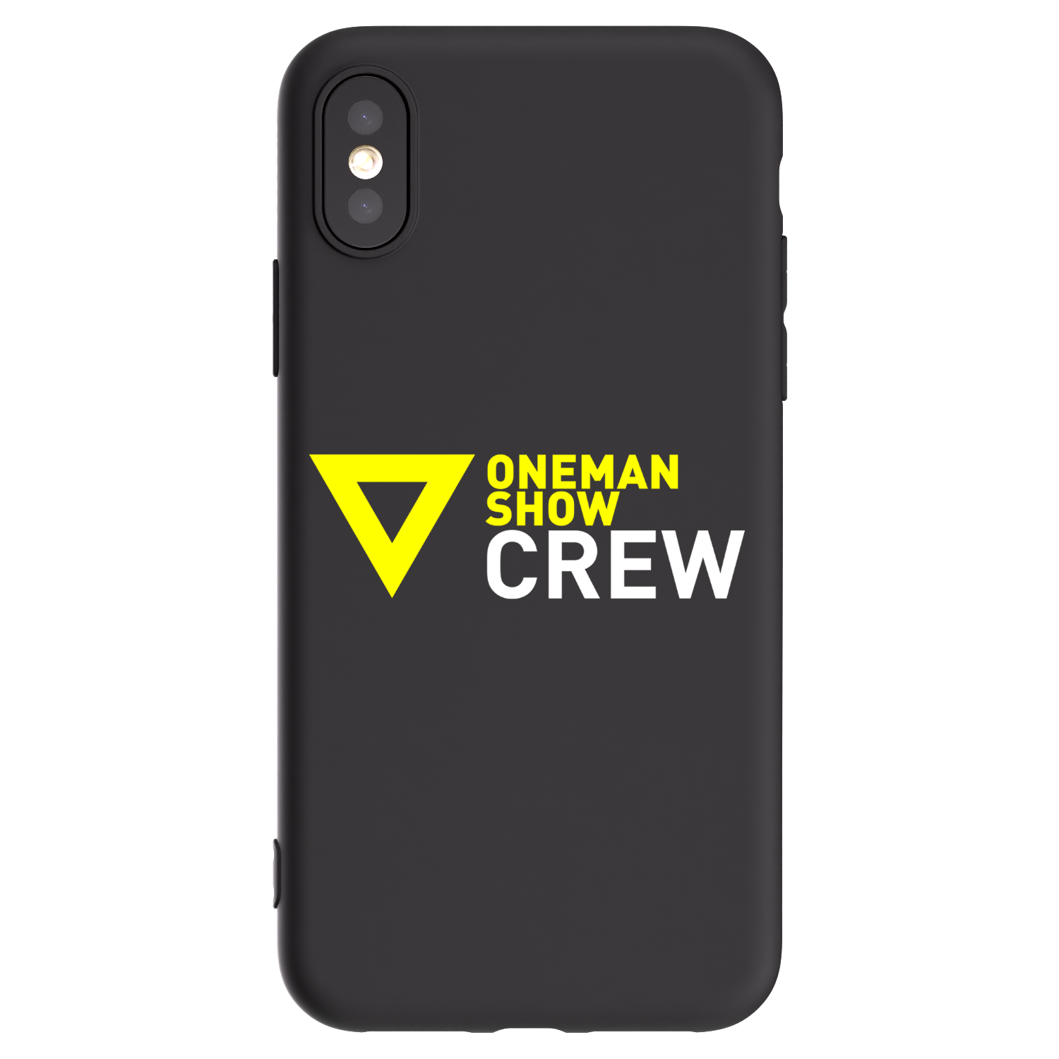 Picasee silikonový černý obal pro Apple iPhone X/XS - ONEMANSHOW CREW