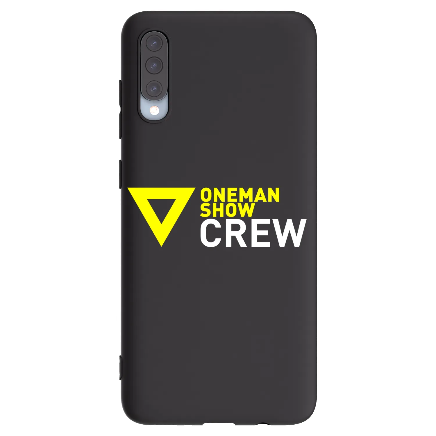 Picasee silikonový černý obal pro Samsung Galaxy A70 A705F - ONEMANSHOW CREW