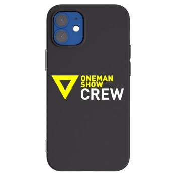 Picasee silikonový černý obal pro Apple iPhone 12 mini - ONEMANSHOW CREW