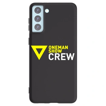 Picasee silikonový černý obal pro Samsung Galaxy S21+ 5G G996F - ONEMANSHOW CREW