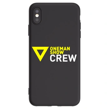 Picasee silikonový černý obal pro Apple iPhone XS Max - ONEMANSHOW CREW