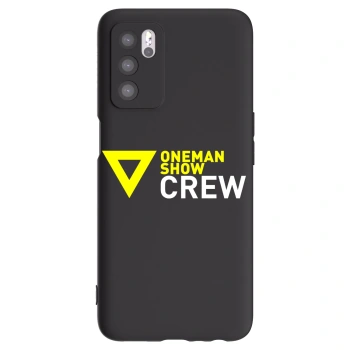 Picasee silikonový černý obal pro OPPO A16s - ONEMANSHOW CREW