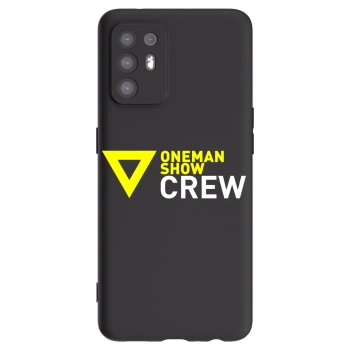 Picasee silikonový černý obal pro OPPO A94 5G - ONEMANSHOW CREW