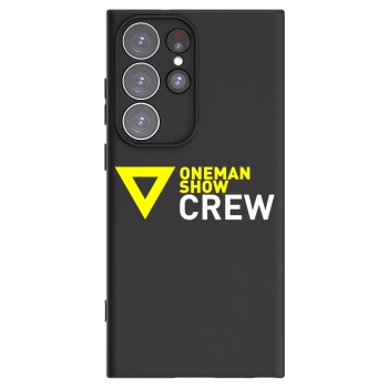 Picasee silikonový černý obal pro Samsung Galaxy S23 Ultra 5G - ONEMANSHOW CREW