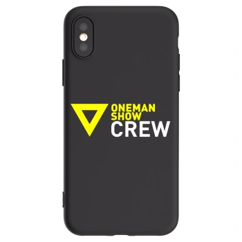 Picasee silikonový černý obal pro Apple iPhone X/XS - ONEMANSHOW CREW