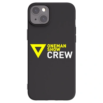 Picasee silikonový černý obal pro Apple iPhone 15 Plus - ONEMANSHOW CREW