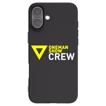 Picasee silikonový černý obal pro Apple iPhone 16 Plus - ONEMANSHOW CREW