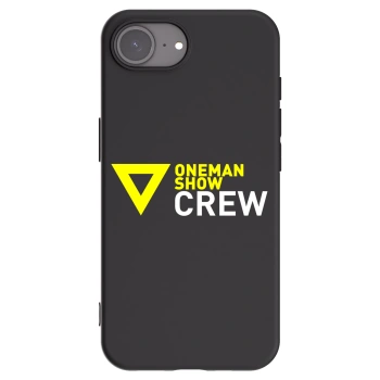 Picasee silikonový černý obal pro Apple iPhone 16e - ONEMANSHOW CREW