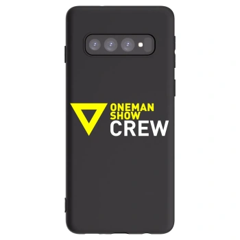 Picasee silikonový černý obal pro Samsung Galaxy S10 G973 - ONEMANSHOW CREW
