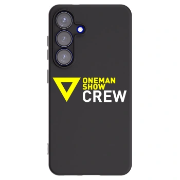 Picasee silikonový černý obal pro Samsung Galaxy S25 5G - ONEMANSHOW CREW
