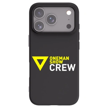 Picasee silikonový černý obal pro Apple iPhone 17 Pro - ONEMANSHOW CREW