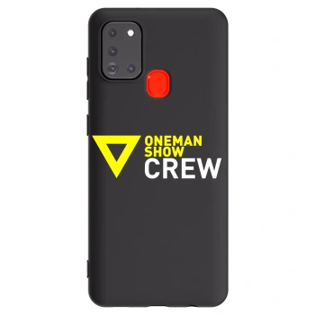 Picasee silikonový černý obal pro Samsung Galaxy A21s - ONEMANSHOW CREW