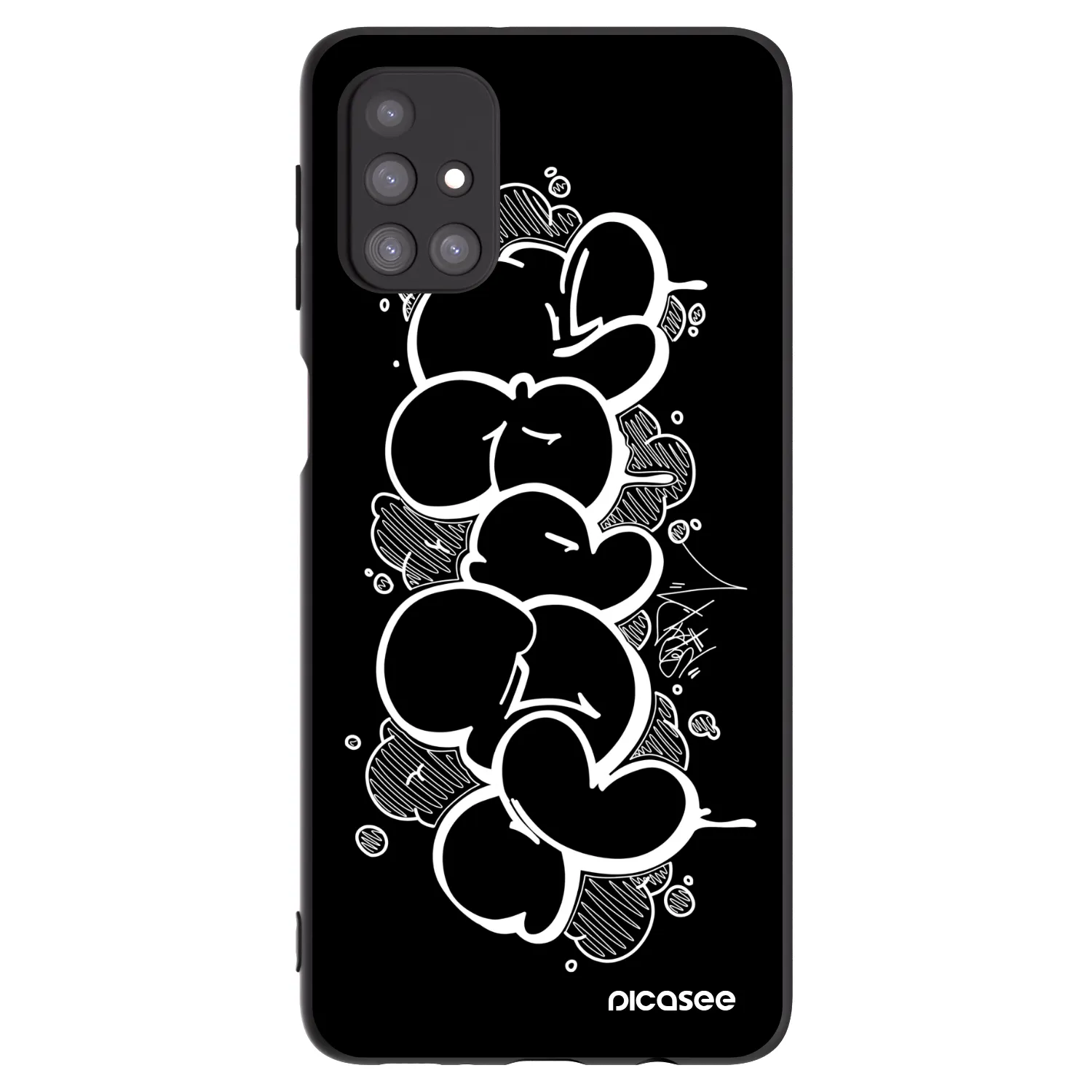 Picasee silikonový černý obal pro Samsung Galaxy M31s - Throw UP