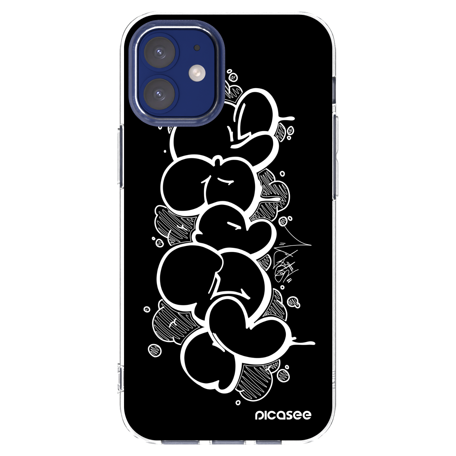 Picasee silikonový průhledný obal pro Apple iPhone 12 mini - Throw UP